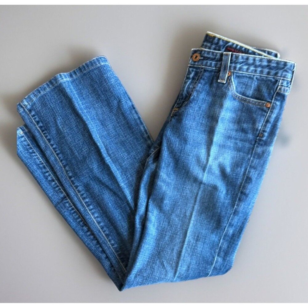 AG Adriano Goldschmied Women's 28R The Club Flare Wide Leg Low Rise Jeans Dark